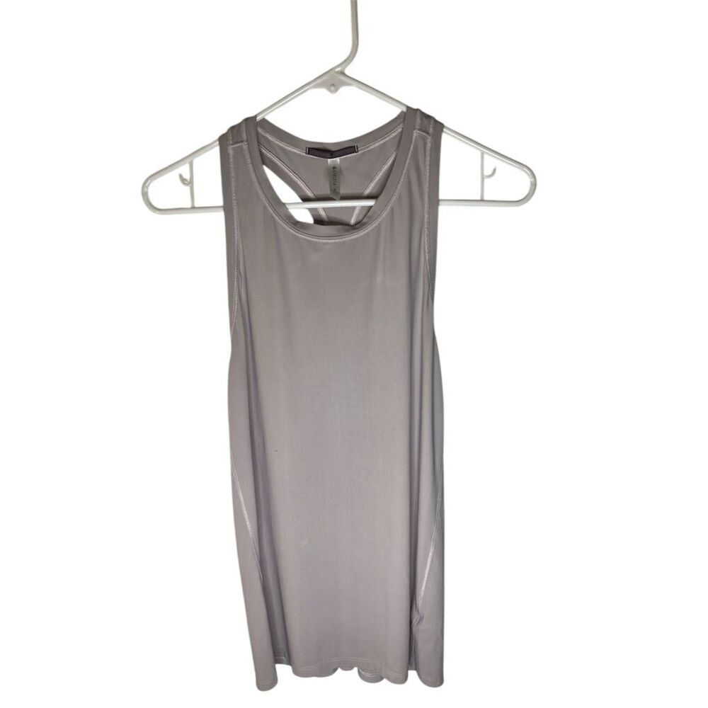 Athleta Women's Gray Laser Cut Athletic Tank Top Size M Yoga Running